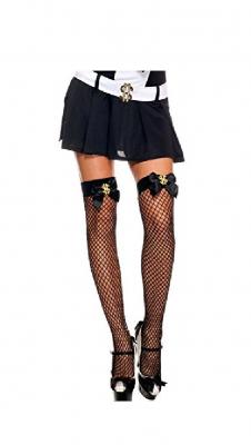 W50027 schwarz Damen Doller Overknees Gangster Kleid