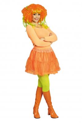 K35230834 neonorange Damen Petticoat kurz Unterrock