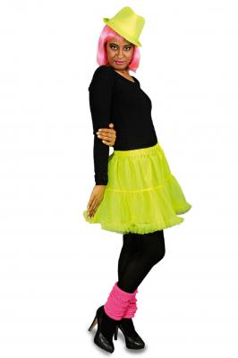 K35230835 neongrün Damen Petticoat kurz Unterrock - 0