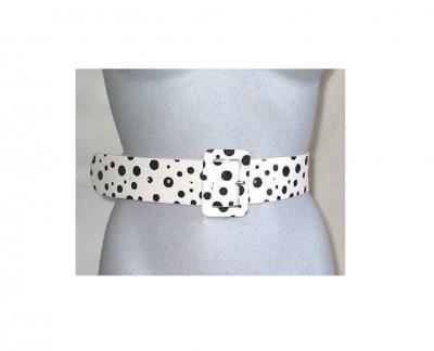 Fu603002-1 weiß Gürtel Boogie Woogie Petticaotkleid Punktegürtel - 1