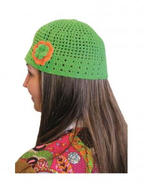 W56301-10 grün Damen Strickmütze Hippiemütze KW-Kopfweite 53 cm