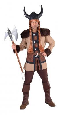 M216258-S braun Herren Wikinger Hunnen Kostüm Gr.S - 1