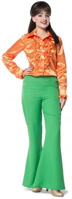 L320026D-36 grün Damen Schlaghose Discohose Hippiehose Gr.36 - 1