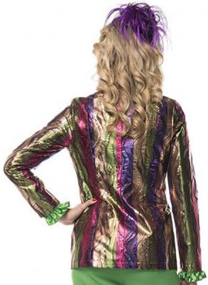 L3202050-38 Damen Jackett pink-bunt Discojacke Hippiejacke Gr.38 - 1
