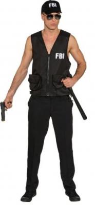 O7734 schwarz  Herren Damen FBI Weste Polizeiweste - 0