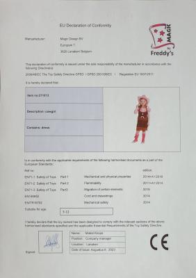 M211013-164 braun-rosa Kinder Cowgirlkostüm Cowgirlkleid Gr.164 - 1