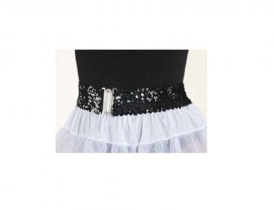 O22588-02 schwarz Gürtel Paillettengürtel - 1