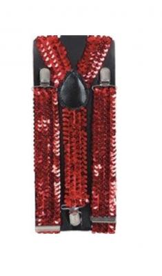 O22601-17 rot Pailletten Hosenträger Paillettenhosenträger