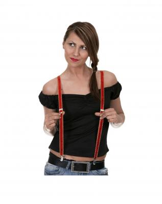 W55802-08 rot Pailletten Hosenträger Paillettenhosenträger