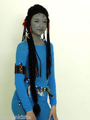 K11278322 schwarz Damen Kriegerin Waldwesen Perücke - 2