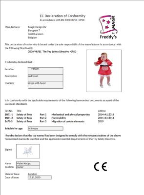 M213011-74 rot-weiß Baby-Kleinkinder Kostüm Rotkäppchen Kleid Gr.74 - 1