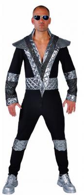 M214214-M schwarz Herren Rockstarkostüm Discokostüm Partykostüm Gr.M - 1