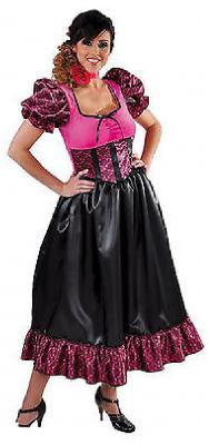 M215111-4-S pink-schwarz Damen Saloongirl Cowgirl Gr.S - 1