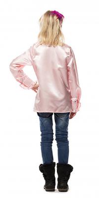 L310033N-128 rosa Kinder Rüschenhemd Discohemd Gr.128 - 1