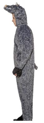 O7255-48-52 grau Herren Wildschwein Kostüm Schwein Overall Gr.48-52 - 2