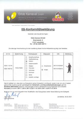 O5226-140-152 schwarz Polizeiweste Polizistenweste Gr.140-152 - 1