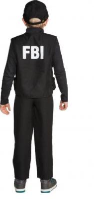 O5323-140-152 schwarz FBI Weste Polizeiweste Gr.140-152 - 1