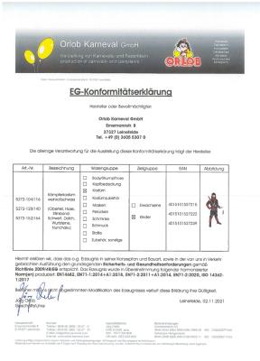 O5272-104-116 schwarz-rot Kinder Junge Mädchen 6 teiliges Ninja-Samurai Kostüm Gr.104-116 - 2