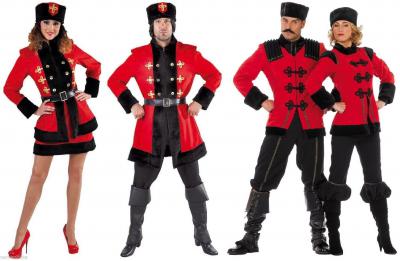 W4777-36 Damen Kosakenkostüm Kosakentracht mit Hut Gr.36 - 2