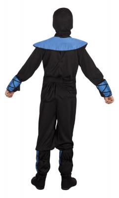 B82190-7-9 Jahre blau-schwarz Kinder Junge Mädchen Ninja Anzug Samurai Köstüm Gr.7-9 Jahre - 1