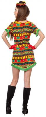 W4205-44 bunt Damen Bandita Kleid Mexikaner Kostüm Gr.44 - 3