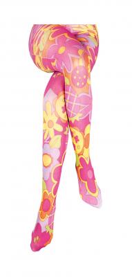 K84250719 bunt Damen 70er Jahre Hippie Strumpfhose - 1