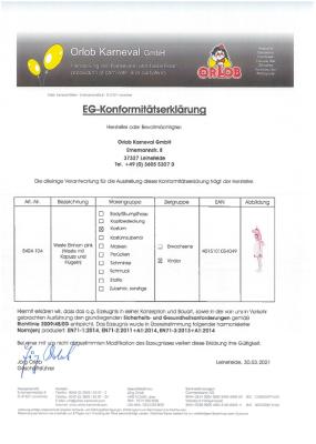 O5001-O5404-104 Kinder Einhorn Weste-Kostüm Gr.104 - 2