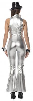 L3200371-40 Damen Catsuit silber Discokostüm Gr.40 - 1