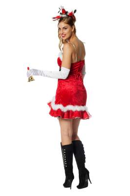 W674-40 rot Damen Nikolauskostüm Nikolauskleid Weihnachtsfrau Gr.40 - 2