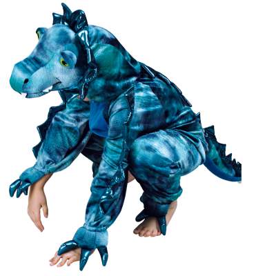 K332550 Triceratops Kostüm blau Dino Dinosaurier - 1