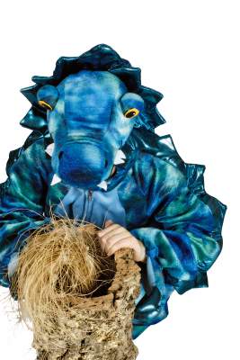 K332550 Triceratops Kostüm blau Dino Dinosaurier - 2