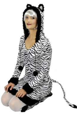 K31250236 schwarz-weiß Damen Zebra Kleid Kostüm Pferd - 1