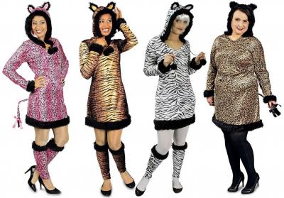 K31250236 schwarz-weiß Damen Zebra Kleid Kostüm Pferd - 2