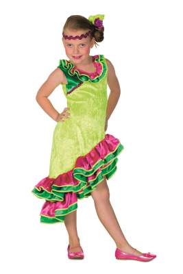 L3100770 Kinder Flamenco Kostüm Karibienkleid Mädchen - 0