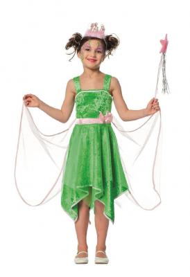 L3100970 grün Kinder Feen Kostüm Elfenkleid - 0