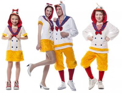 L3102010-A gelb-weiß Kinder Duck Enten Marinekleid - 2