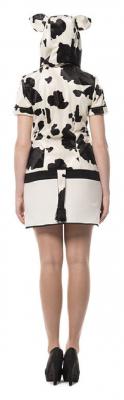 L3201651 weiß-schwarz Damen Kuh Kleid-Kostüm - 1