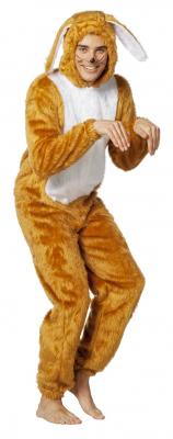 L3300050 braun Herren Hase Hasenoverall Hasenkostüm Plüsch - 0