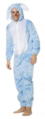 L3300056 Hase hellblau Hasen-Overall Hasen-Kostüm Plüsch - 0