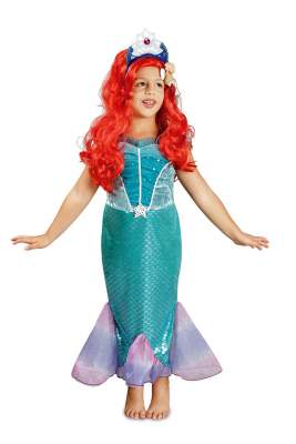K31250600 türkis-lila Damen Meerjungfraukostüm Wassernixe - 1