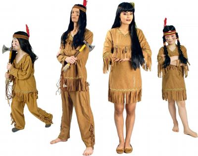 K31250677 hell braun Kinder Junge Herren Indianer Apache Siouxkostüm - 1