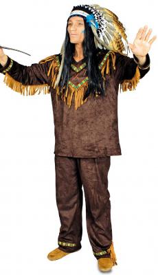 K31250689-54-56 Herren Indianer Kostüm Apache Sioux Gr.54-56 - 1
