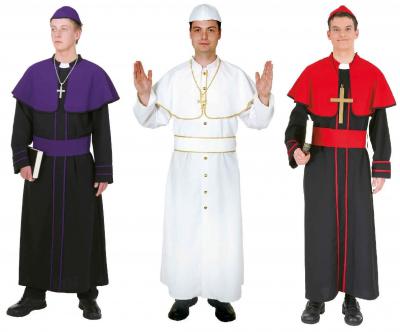 O7000 Papst weiß Herren Kostüm-Gewand - 1