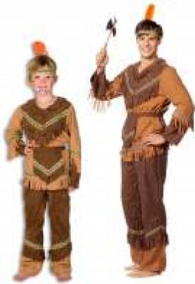 L3300830 braun Herren Indianerkostüm Wild-West Anzug - 1