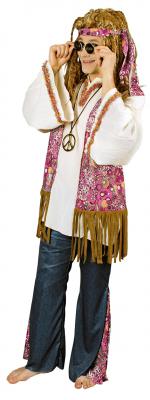 K31250772 bunt-mehrfarbig Herren Hippie Kostüm Peace - 0