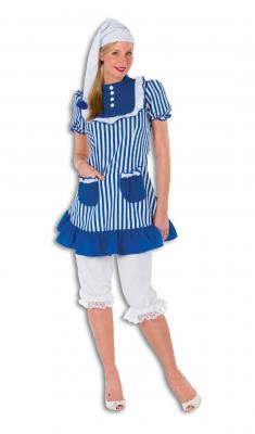 L3200980 blau/weiß Damen Babydoll Nachtkleid - 0