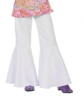 W3118-A weiß Kinder Schlaghose Discohose 70er 80er Jahre - 0