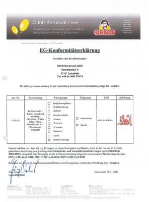 O47153 rot Kinder-Set Feuerwehr mit Helm - 1