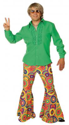 O7333 bunt Herren Hippiehose Schlaghose Discohose - 0