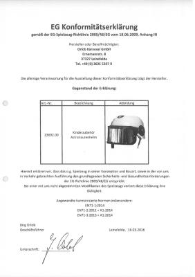 O23692 Kinder Astronautenhelm weiß Kopfweite 56 - 4